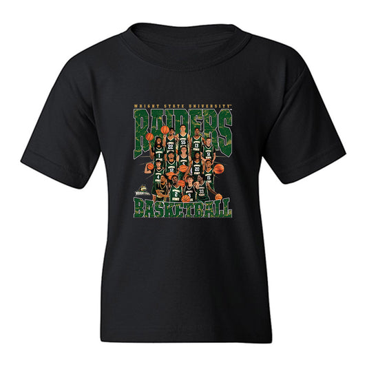 Wright State - NCAA Men's Basketball : - Team Collage Youth T-Shirt-0