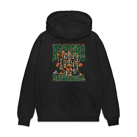 Wright State - NCAA Men's Basketball : - Team Collage Premium Hooded Sweatshirt-0