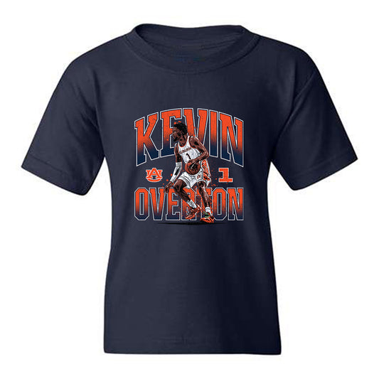 Auburn - NCAA Men's Basketball : Kevin Overton - Collage Youth T-Shirt-0