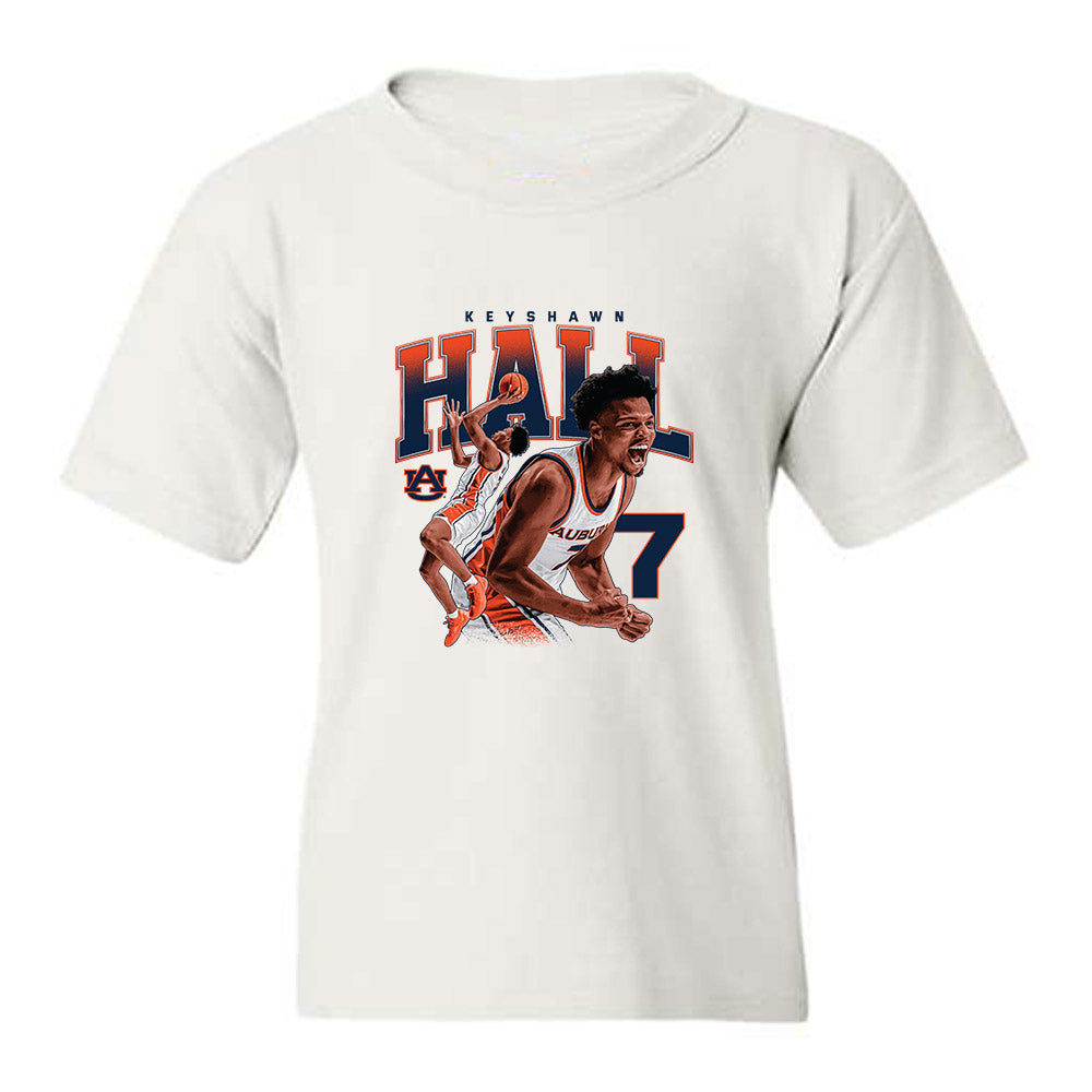 Auburn - NCAA Men's Basketball : Keyshawn Hall - Collage Youth T-Shirt-0