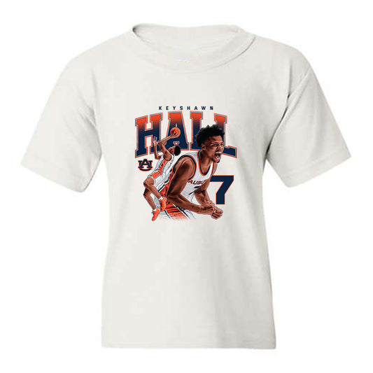 Auburn - NCAA Men's Basketball : Keyshawn Hall - Collage Youth T-Shirt-0