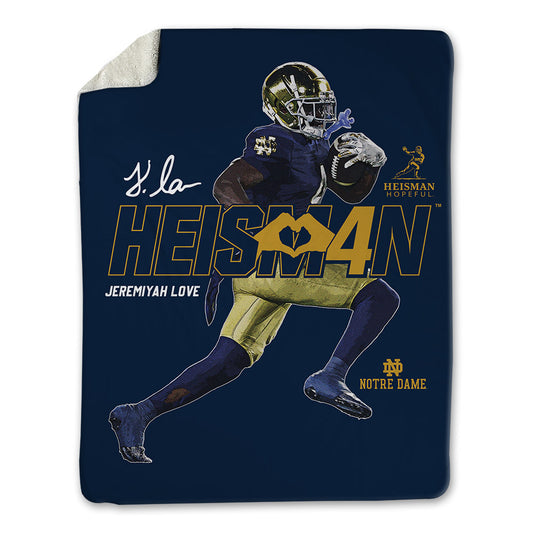 Notre Dame - NCAA Football : Jeremiyah Love - Heisman Blanket-0