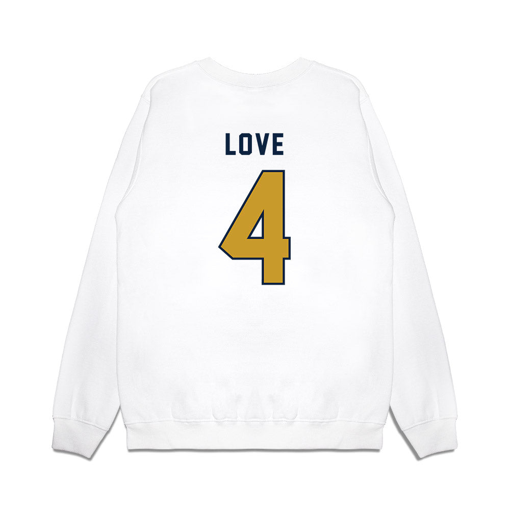 Notre Dame - NCAA Football : Jeremiyah Love - Heisman Finalist Premium Crewneck Sweatshirt-1