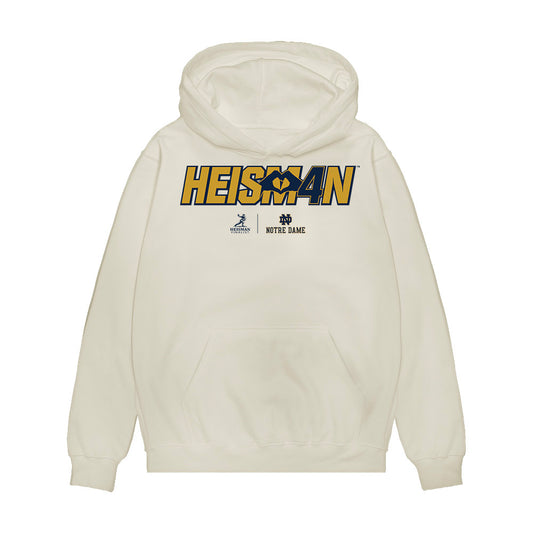 Notre Dame - NCAA Football : Jeremiyah Love - Heisman Finalist Premium Hooded Sweatshirt-0
