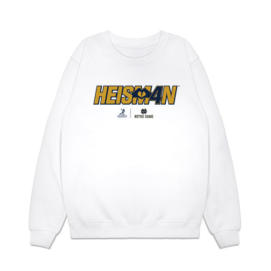 Notre Dame - NCAA Football : Jeremiyah Love - Heisman Premium Crewneck Sweatshirt-0
