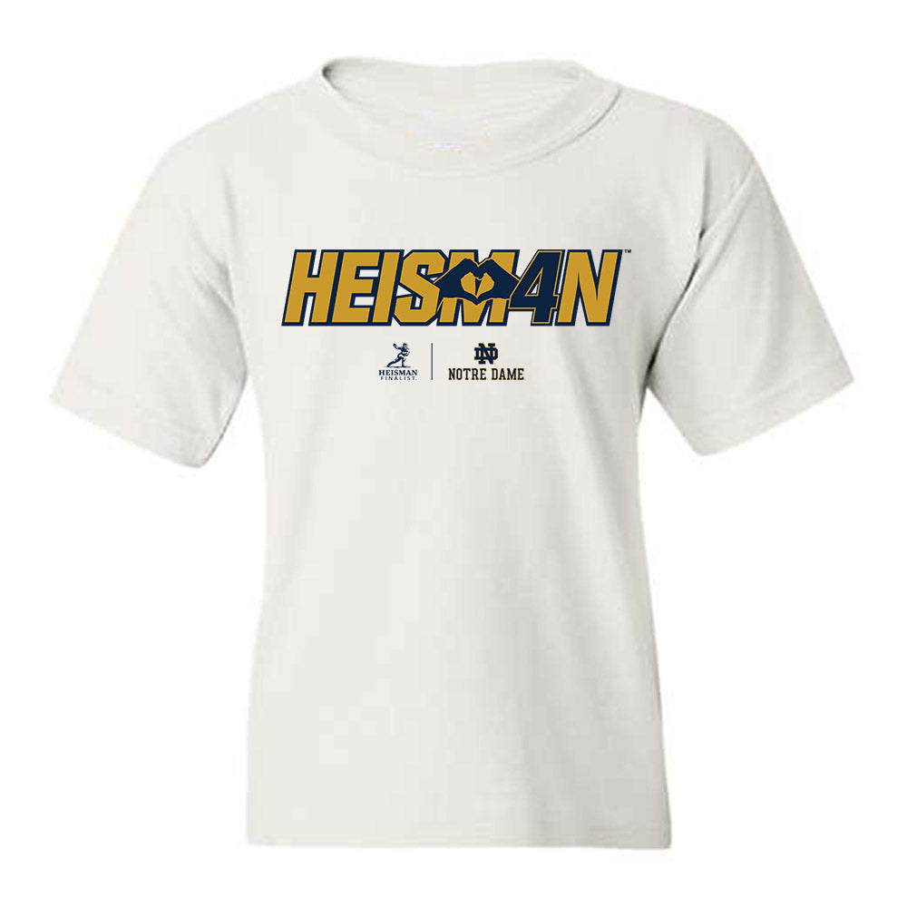 Notre Dame - NCAA Football : Jeremiyah Love - Heisman Finalist Youth T-Shirt-0