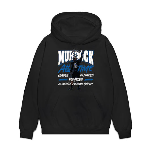 Buffalo - NCAA Football : Red Murdock - KING OF FORCED FUMBLES Premium Hooded Sweatshirt-0
