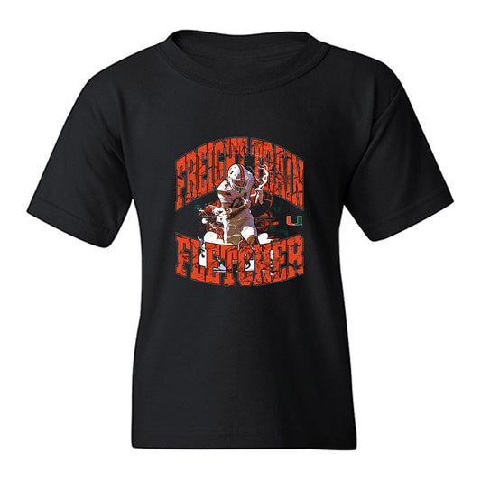 Miami - NCAA Football : Mark Fletcher - Graphic Youth T-Shirt-0