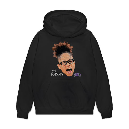 TCU - NCAA Women's Basketball : Olivia Miles - GameFace Premium Hooded Sweatshirt-0