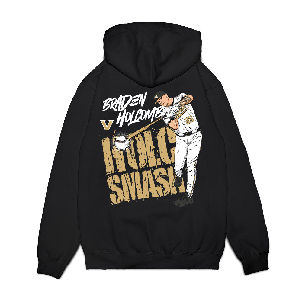 Vanderbilt - NCAA Baseball : Braden Holcomb - HOLC SMASH v4 Premium Hooded Sweatshirt-1