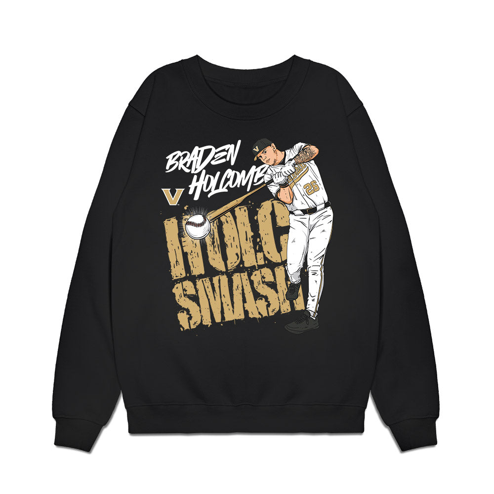 Vanderbilt - NCAA Baseball : Braden Holcomb - HOLC SMASH v4 Premium Crewneck Sweatshirt-0