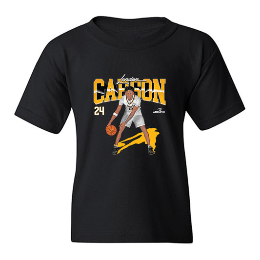 Adelphi - NCAA Men's Basketball : London Carson - Collage Youth T-Shirt-0