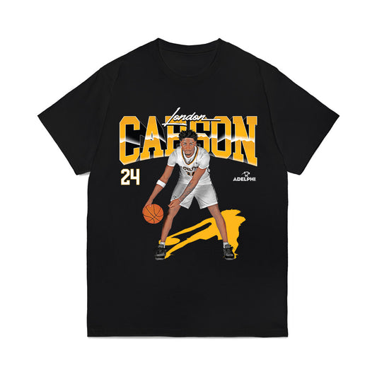 Adelphi - NCAA Men's Basketball : London Carson - Collage Comfort Colors T-Shirt-0