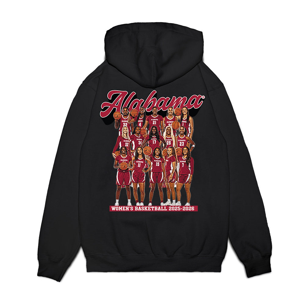Alabama - NCAA Women's Basketball : - Team Collage Premium Hooded Sweatshirt-1
