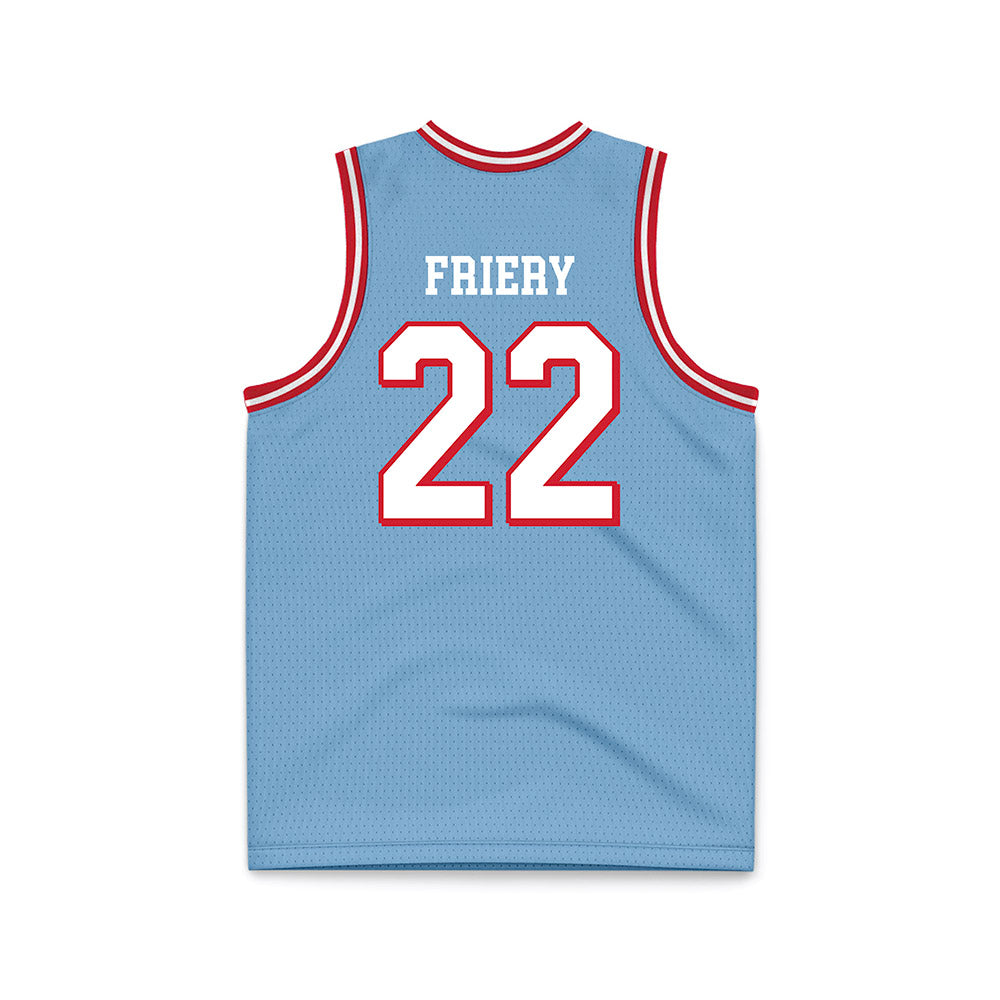 Dayton - NCAA Men's Basketball : Damon Friery - Chapel Blue Basketball Jersey-1
