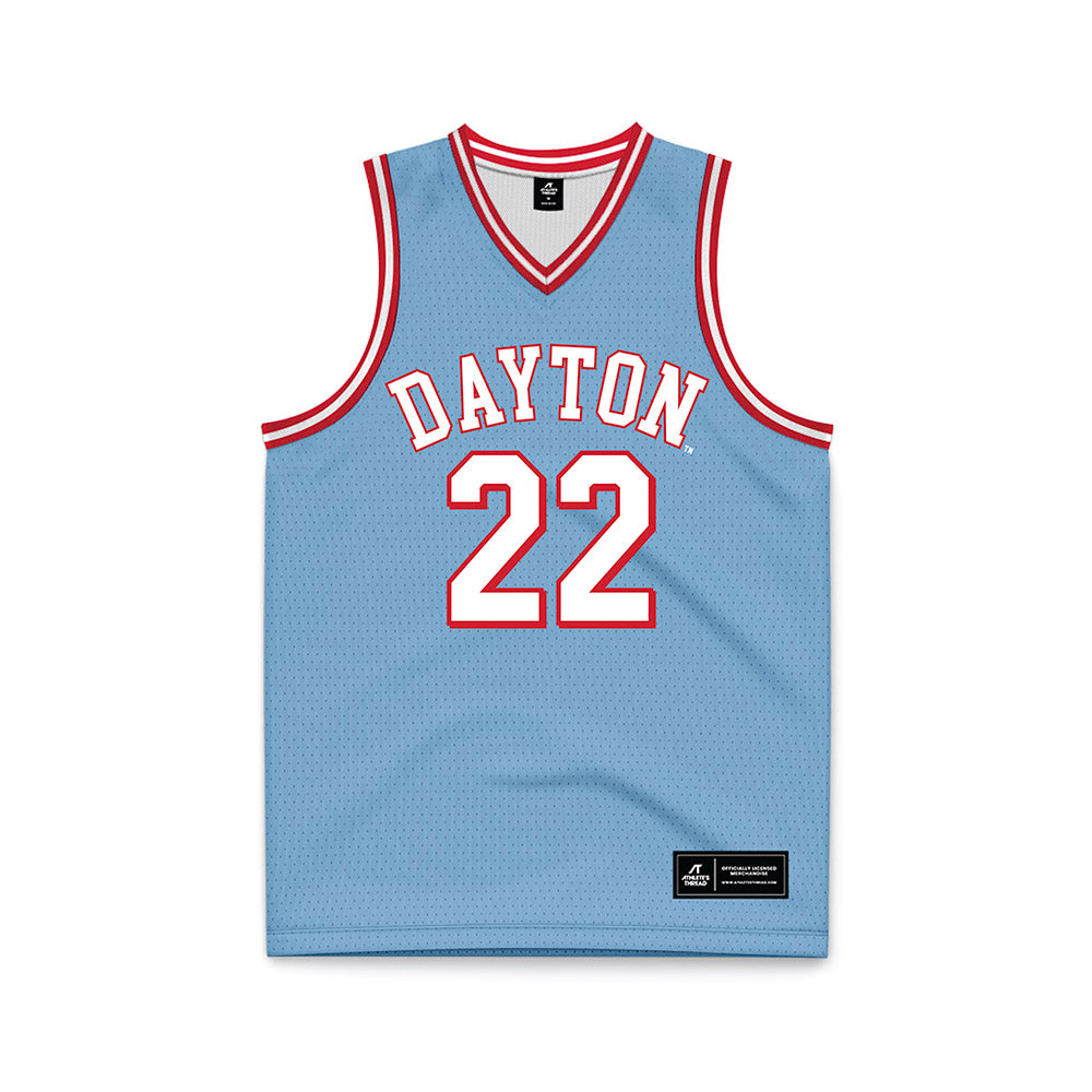 Dayton - NCAA Men's Basketball : Damon Friery - Chapel Blue Basketball Jersey-0