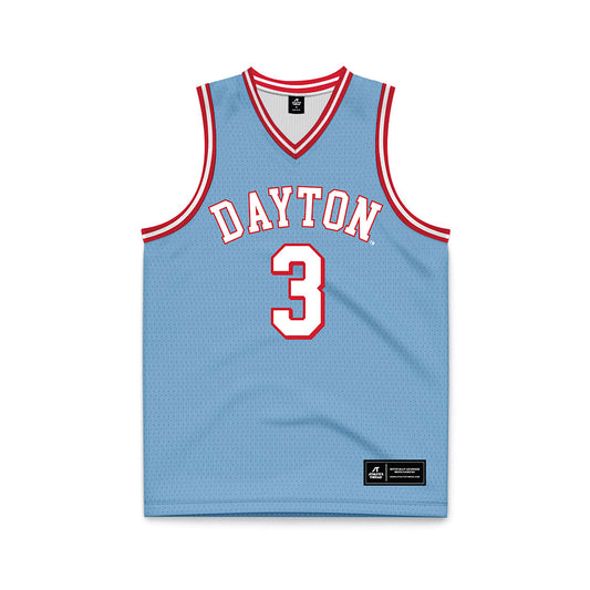 Dayton - NCAA Men's Basketball : Jaiun Simon - Chapel Blue Basketball Jersey-0