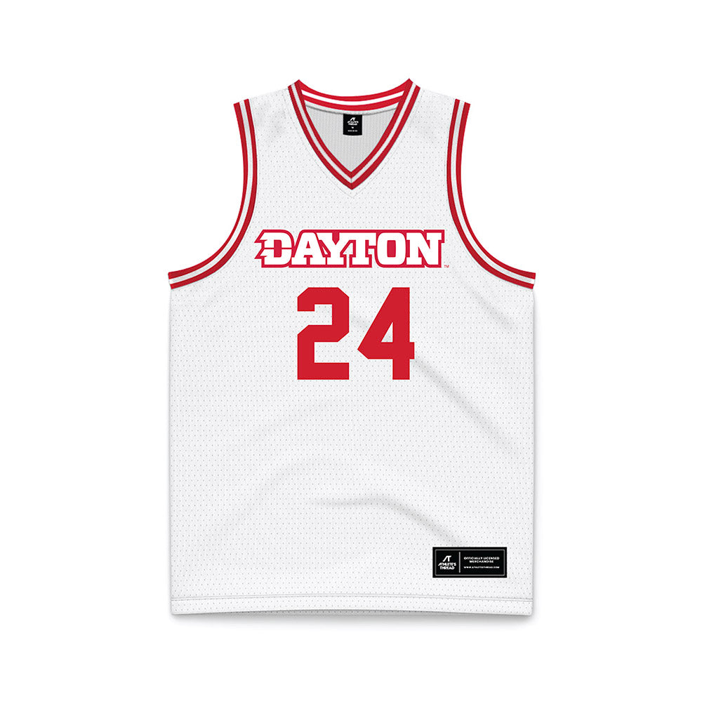 Dayton - NCAA Men's Basketball : Jacob Conner - White Basketball Jersey-0