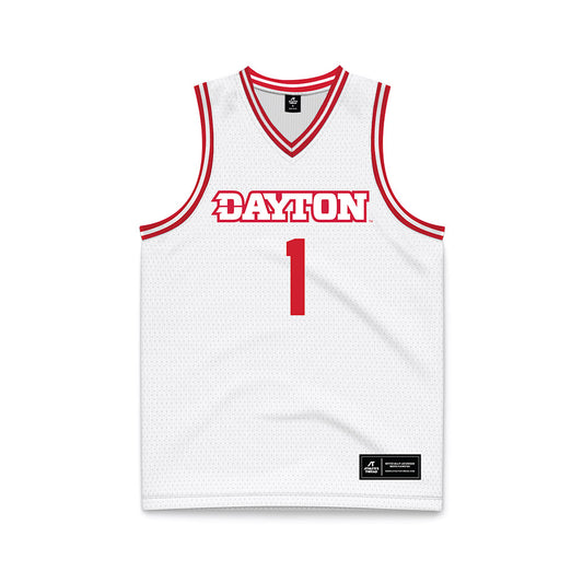 Dayton - NCAA Men's Basketball : Malcolm Thomas - White Basketball Jersey-0