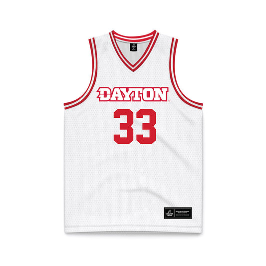 Dayton - NCAA Men's Basketball : Makai Grant - White Basketball Jersey-0