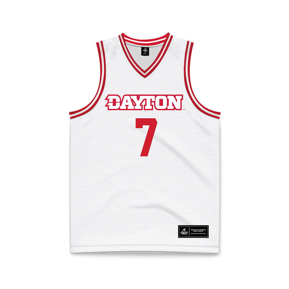 Dayton - NCAA Men's Basketball : Keonte Jones - White Basketball Jersey-0