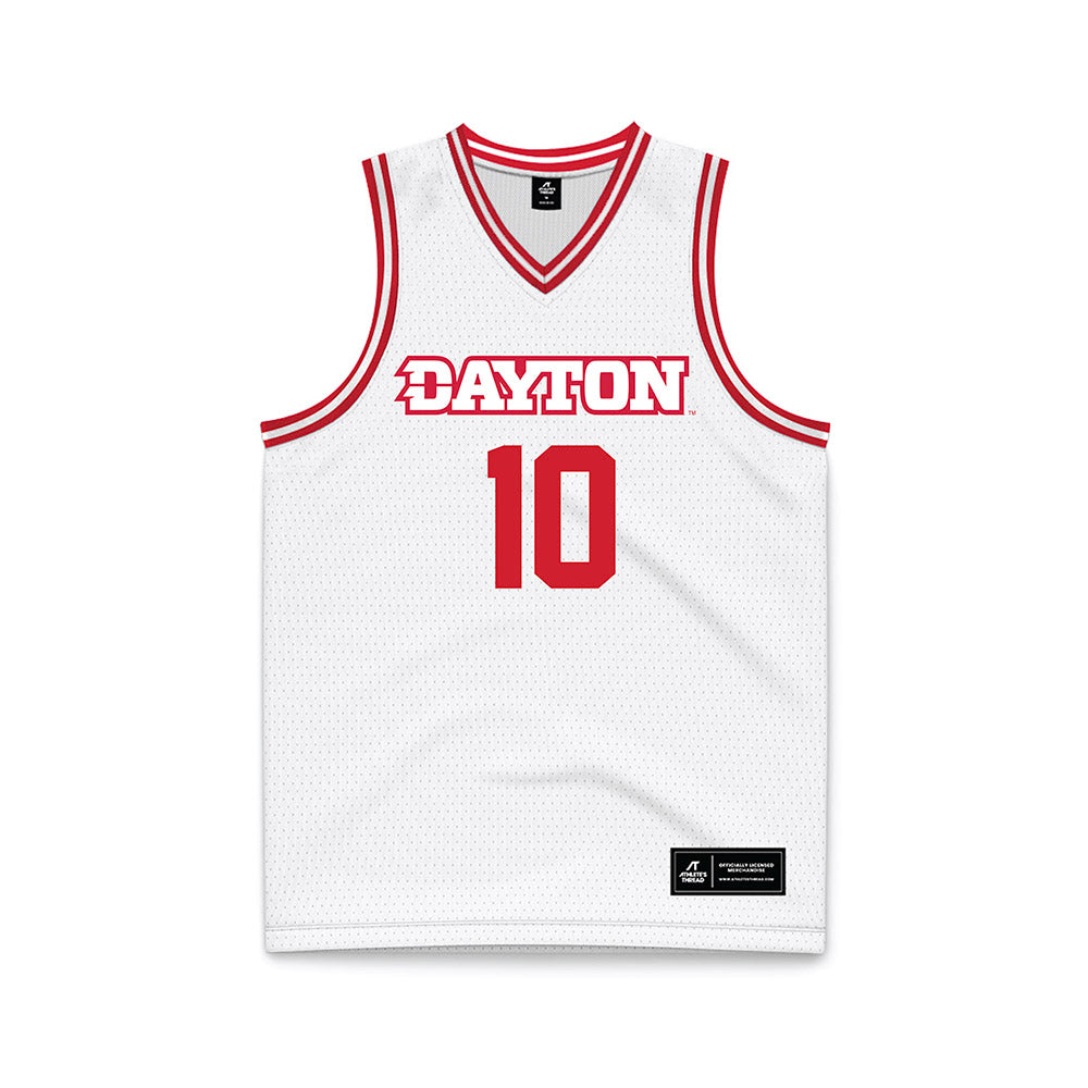 Dayton - NCAA Men's Basketball : Bryce Heard - White Basketball Jersey-0