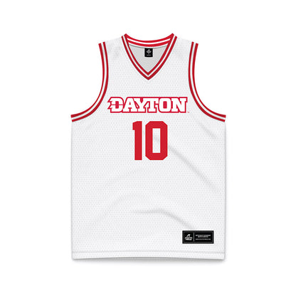 Dayton - NCAA Men's Basketball : Bryce Heard - White Basketball Jersey-0