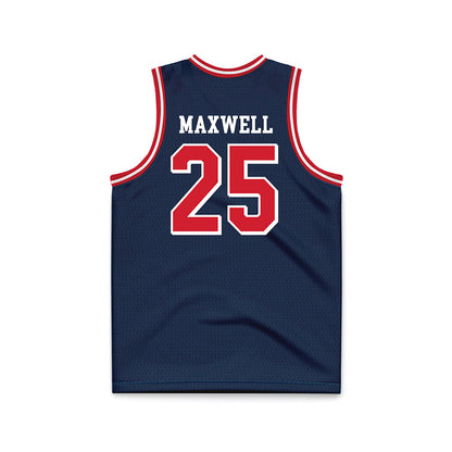 Dayton - NCAA Men's Basketball : Will Maxwell - Navy Basketball Jersey-1