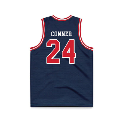 Dayton - NCAA Men's Basketball : Jacob Conner - Navy Basketball Jersey-1