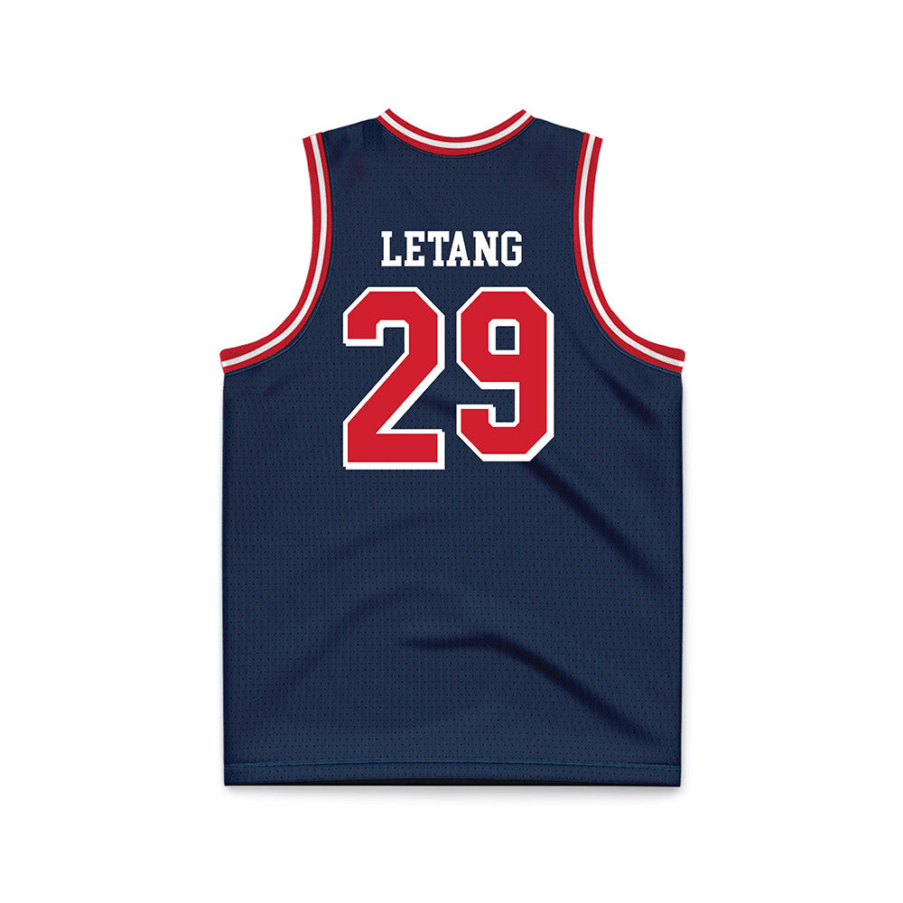 Dayton - NCAA Men's Basketball : Amael LEtang - Navy Basketball Jersey-1