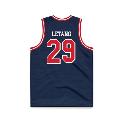 Dayton - NCAA Men's Basketball : Amael LEtang - Navy Basketball Jersey-1
