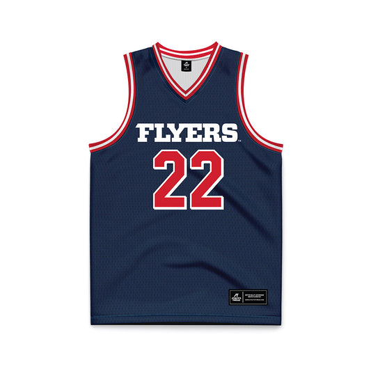 Dayton - NCAA Men's Basketball : Damon Friery - Navy Basketball Jersey-0