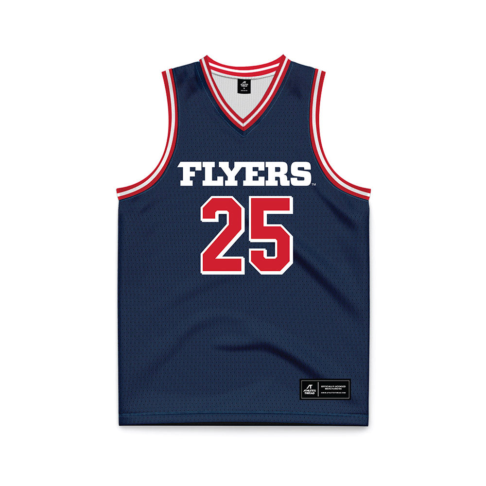 Dayton - NCAA Men's Basketball : Will Maxwell - Navy Basketball Jersey-0