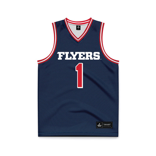 Dayton - NCAA Men's Basketball : Malcolm Thomas - Navy Basketball Jersey-0