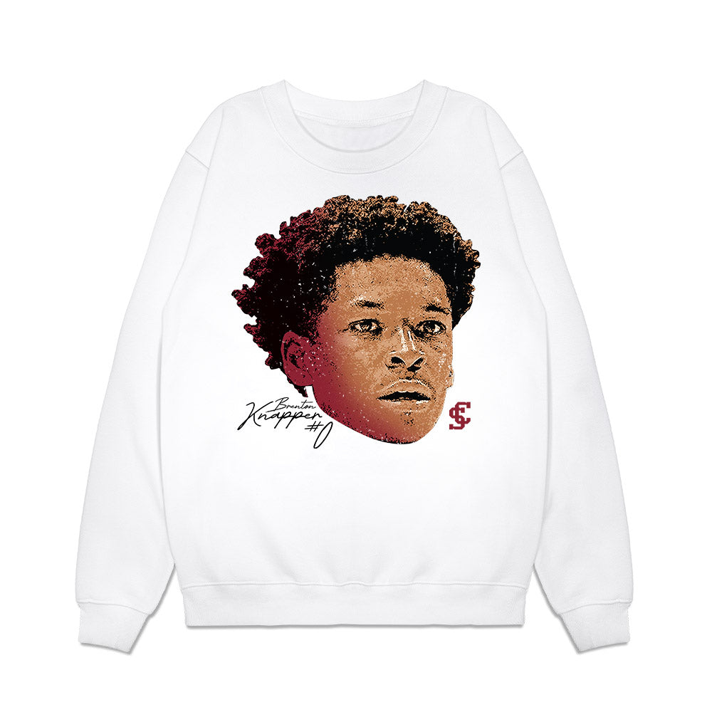 SCU - NCAA Men's Basketball : Brenton Knapper - Premium Crewneck Sweatshirt-0