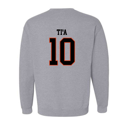 Oregon State - NCAA Football : Tristan Ti'a - Classic Shersey Crewneck Sweatshirt-1