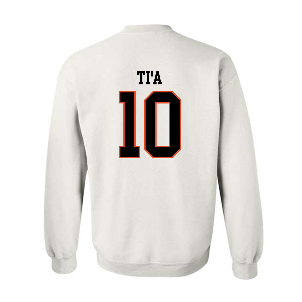 Oregon State - NCAA Football : Tristan Ti'a - Classic Shersey Crewneck Sweatshirt-1