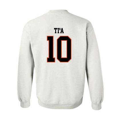 Oregon State - NCAA Football : Tristan Ti'a - Classic Shersey Crewneck Sweatshirt-1