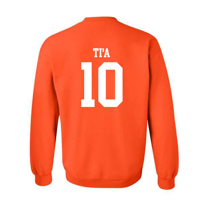 Oregon State - NCAA Football : Tristan Ti'a - Classic Shersey Crewneck Sweatshirt-1