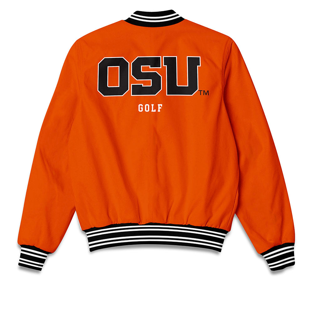 Oregon State - NCAA Men's Golf : Ethan Elleraas - Bomber Jacket-1