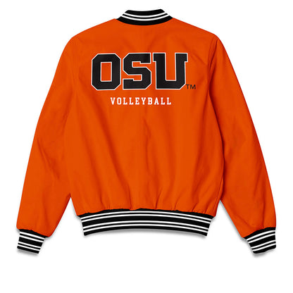 Oregon State - NCAA Women's Volleyball : Nathalie Scholz - Bomber Jacket-1