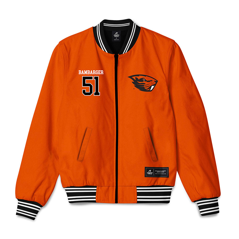 Oregon State - NCAA Softball : Paige Bambarger - Bomber Jacket-0