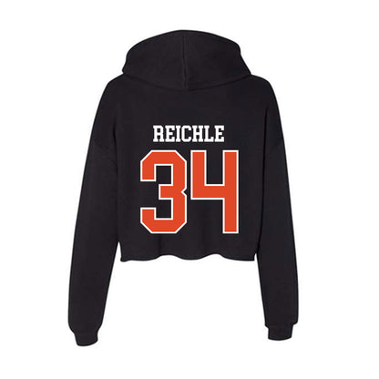 Oregon State - NCAA Football : Jake Reichle - Women's Crop Fleece Hoodie-1