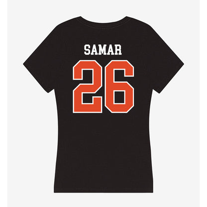 Oregon State - NCAA Men's Basketball : Matija Samar - Women's V-Neck T-Shirt-1