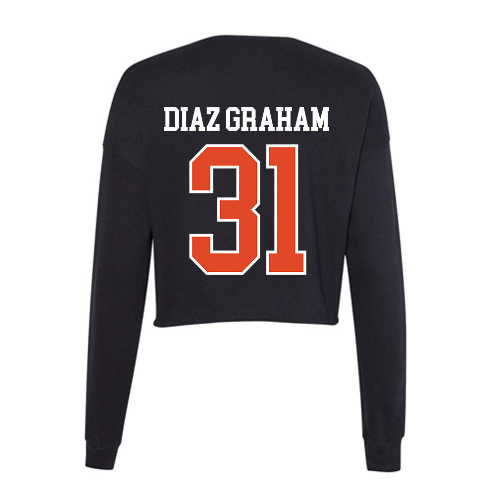 Oregon State - NCAA Men's Basketball : Jorge Diaz Graham - Women's Cropped Crew Fleece-1