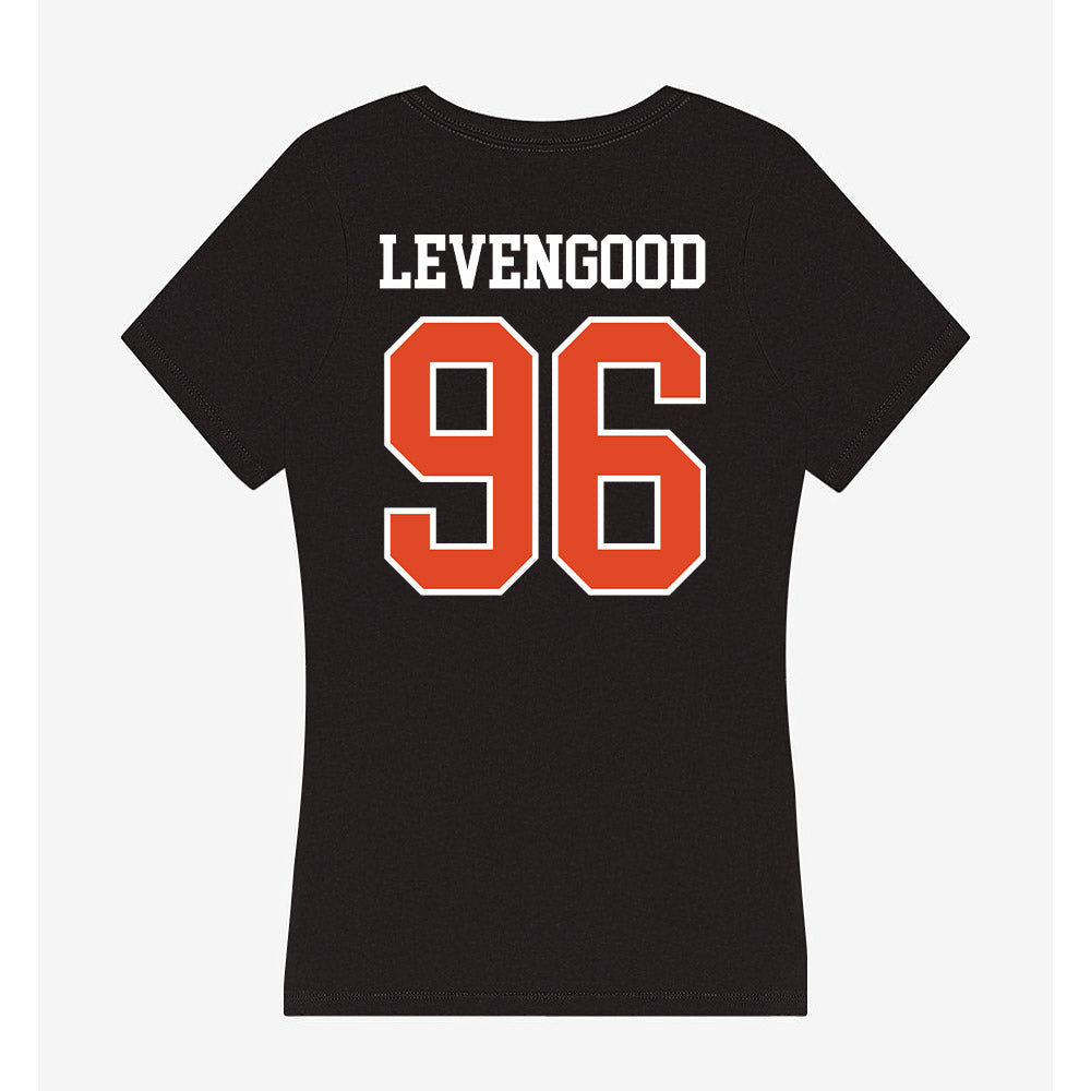 Oregon State - NCAA Football : Luke Levengood - Women's V-Neck T-Shirt-1