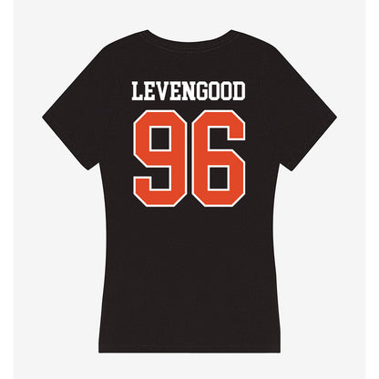 Oregon State - NCAA Football : Luke Levengood - Women's V-Neck T-Shirt-1