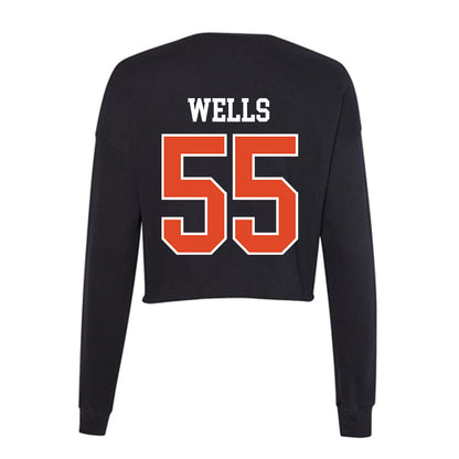 Oregon State - NCAA Football : Van Wells - Women's Cropped Crew Fleece-1