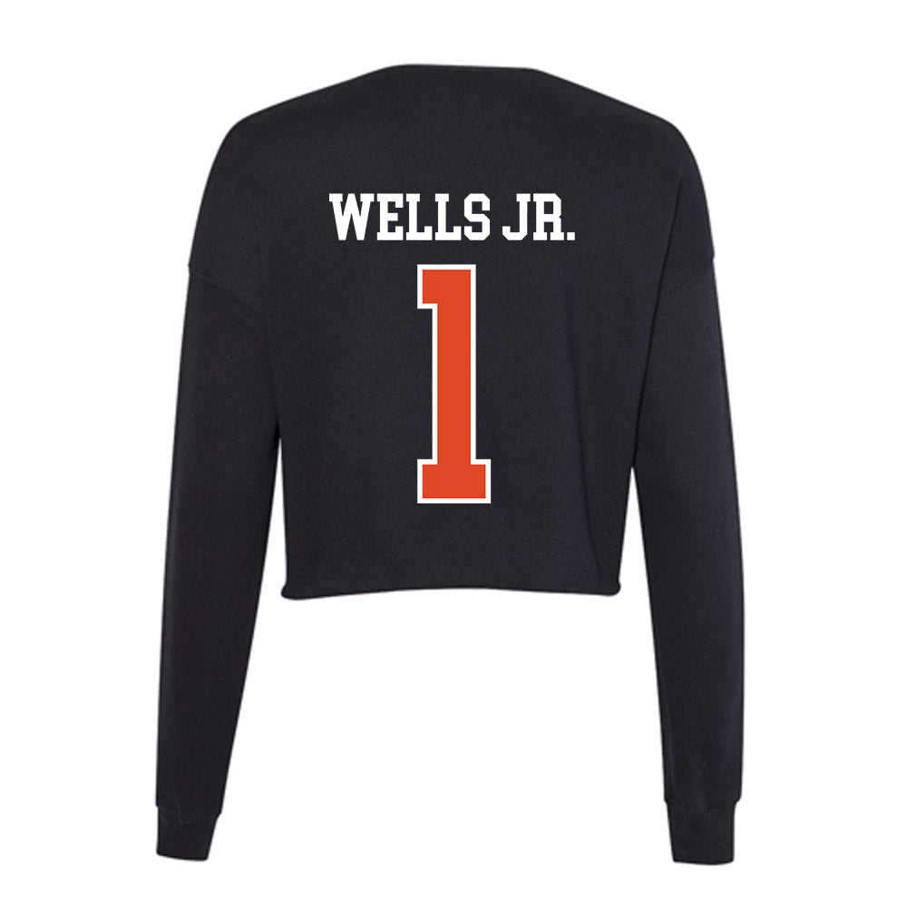 Oregon State - NCAA Football : David Wells Jr. - Women's Cropped Crew Fleece-1