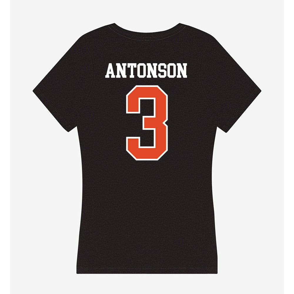 Oregon State - NCAA Women's Soccer : Lindsey Antonson - Women's V-Neck T-Shirt-1